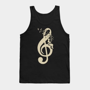 Treble Clef -  Music Bassoon - Vintage Tank Top